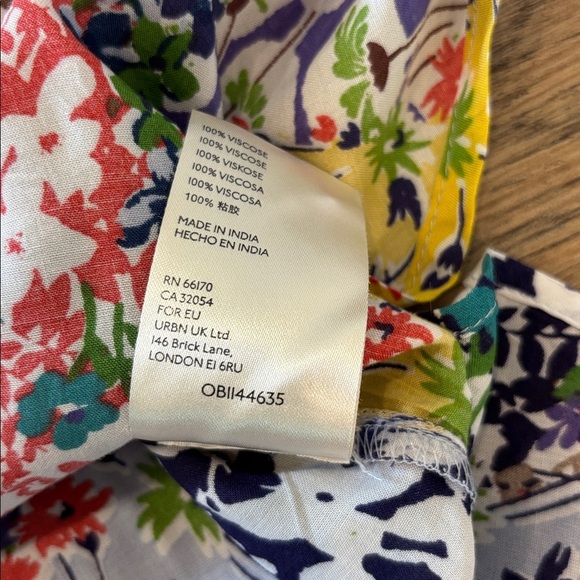 Maeve Anthropologie Whimsical Pintuck Floral Multi Color Sleeveless Blouse Small - Picture 10 of 12